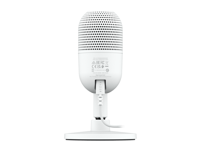 Seiren V3 Mini Ultra-Compact USB Microphone, Tap to Mute, White Edition
