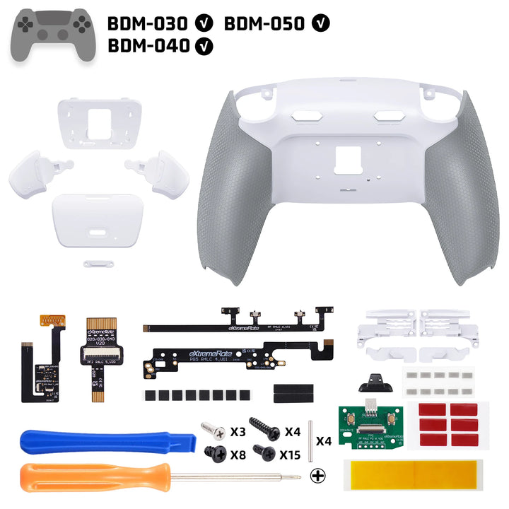 RISE plus MAX Remappable Back Buttons Kit W/Clicky Trigger Stop & Rubberized Grip for Ps5 Controller BDM-030 040 050