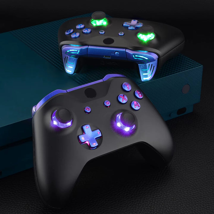Luminated DTFS (DTF 2.0) LED Kit for Xbox One S/X Controller, Thumbsticks Action Buttons & Classical Symbols Buttons