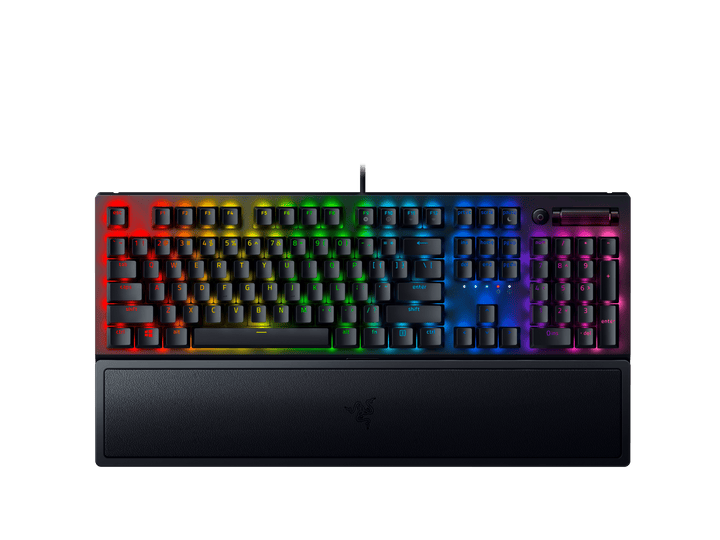 Blackwidow V3 Full Size Mechanical Gaming Keyboard for PC, Chroma RGB, Wrist Rest, Black