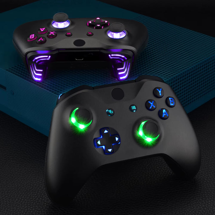 Luminated DTFS (DTF 2.0) LED Kit for Xbox One S/X Controller, Thumbsticks Action Buttons & Classical Symbols Buttons