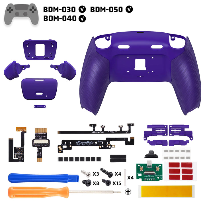 RISE plus MAX Remappable Back Buttons Kit W/Clicky Trigger Stop & Rubberized Grip for Ps5 Controller BDM-030 040 050