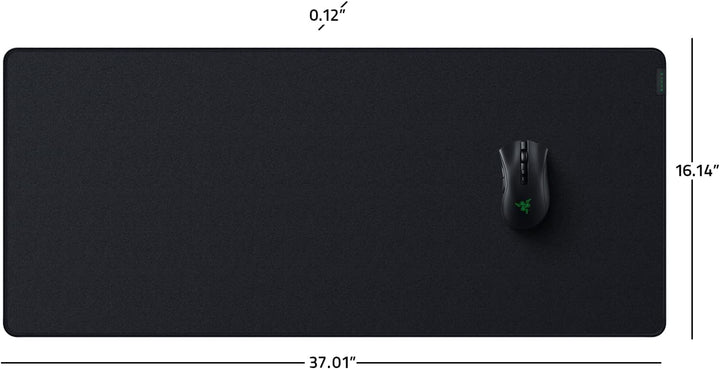 Strider Hybrid Mouse Mat with a Soft Base & Smooth Glide: Firm Gliding Surface - Anti-Slip Base - Rollable & Portable - Anti-Fraying Stitched Edges - Water-Resistant - Xxlarge