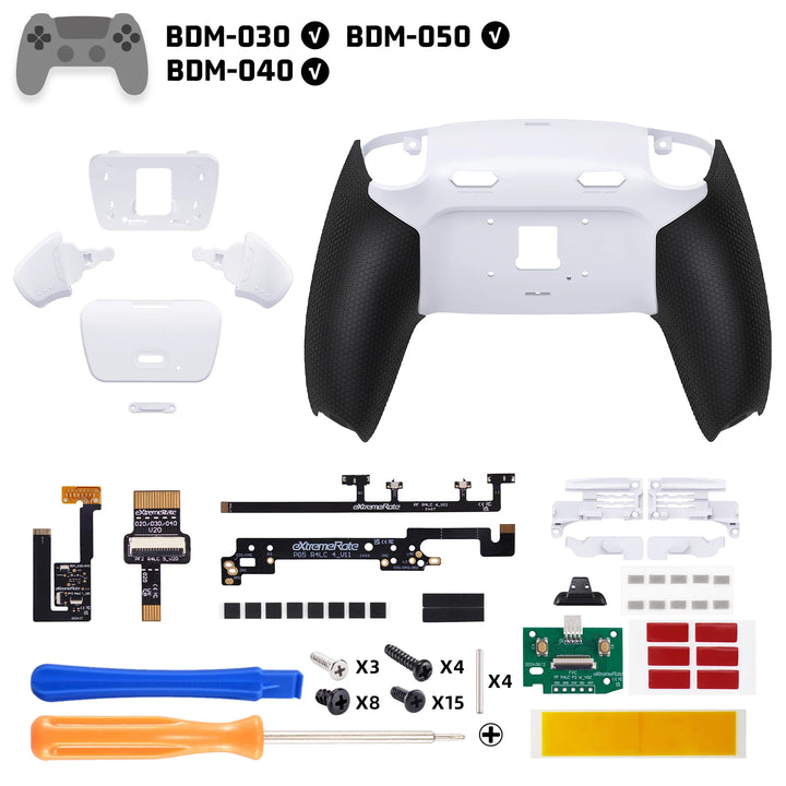 RISE plus MAX Remappable Back Buttons Kit W/Clicky Trigger Stop & Rubberized Grip for Ps5 Controller BDM-030 040 050