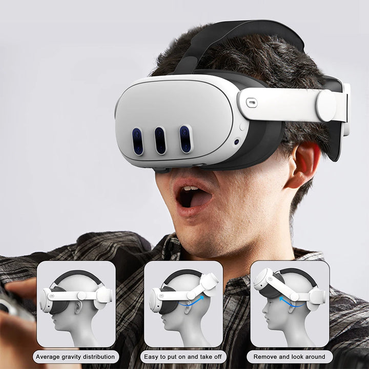HUANDAI Design for Meta Quest 3/ 3S Elite Strap Adjustable Head Strap
