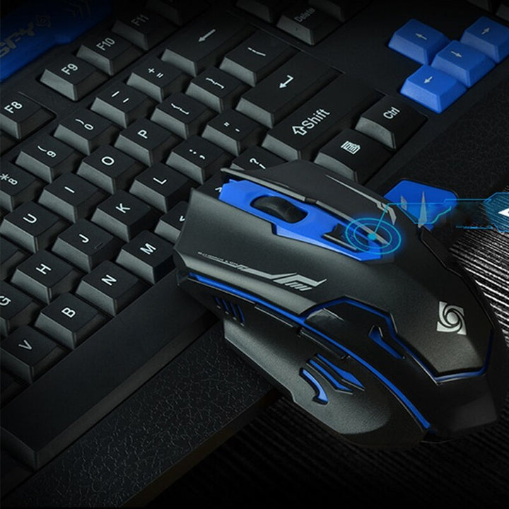 Hk8100 2.4 G Wireless Gaming Keyboard Mouse Combo Ergonomics Waterproof Optical for Pc Laptop Desktop Gamer