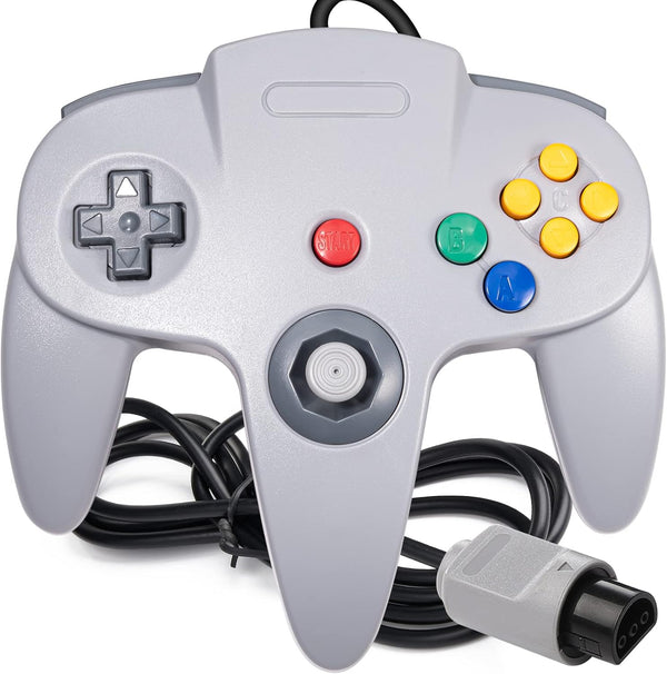 Classic 64 Controller, Game Pad Joystick for 64 - Plug & Play (Non PC USB Version) (Gray)