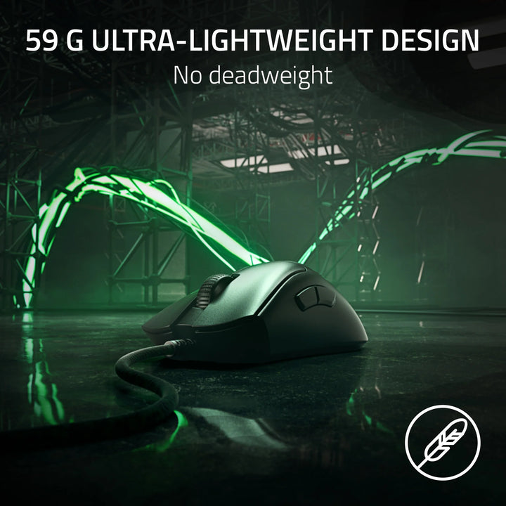 Deathadder V3 Wired Esports Gaming Mouse for PC, Ultra-Lightweight, Ergonomic, 6 Buttons, Black