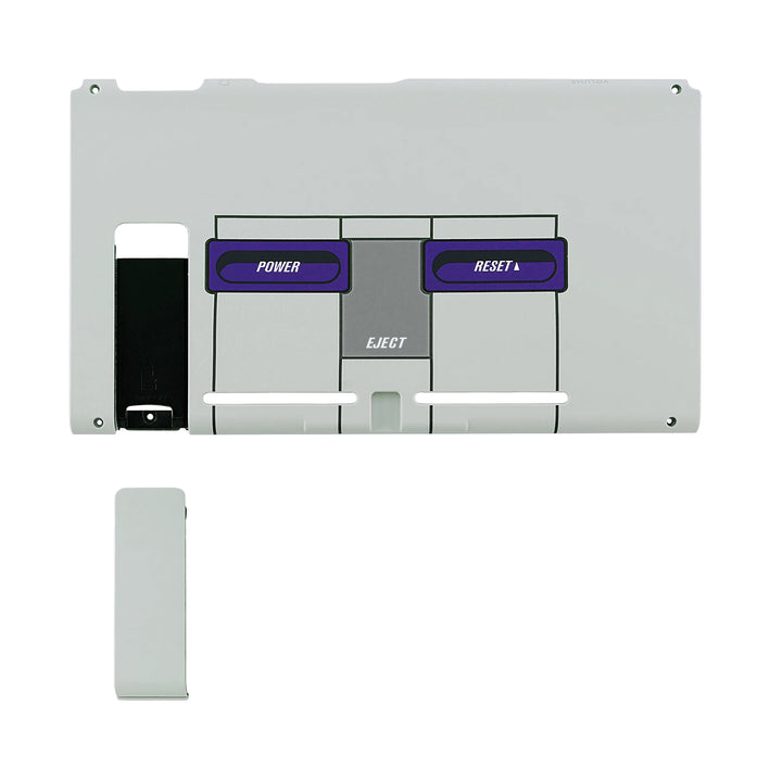 Grip Classics SNES Style Console Back Plate DIY Replacement Shell with Kickstand for NS Switch Console