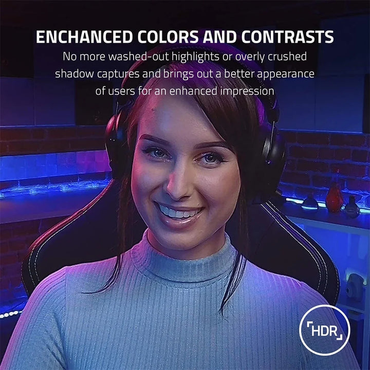 Kiyo Pro Streaming Webcam, Full HD 1080P 60FPS, Adaptive Light Sensor, Hdr-Enabled, Wide-Angle Lens, Black
