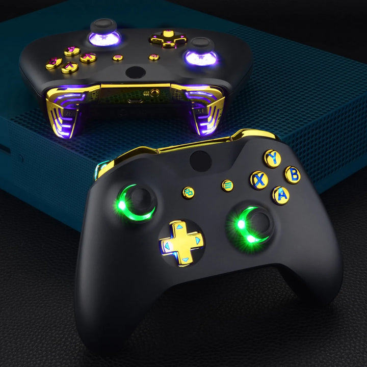 Luminated DTFS (DTF 2.0) LED Kit for Xbox One S/X Controller, Thumbsticks Action Buttons & Classical Symbols Buttons
