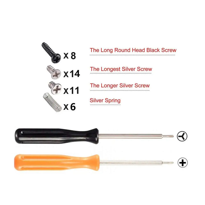 Full Set Buttons with Tools for NS Switch & OLED Joycon, Soft Touch ABXY SR SL L R ZR ZL Trigger - White