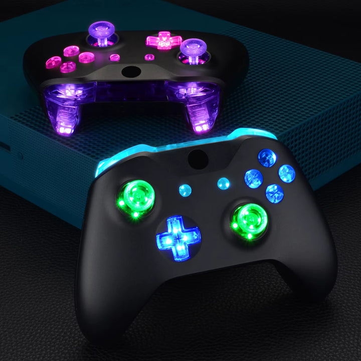 Luminated DTFS (DTF 2.0) LED Kit for Xbox One S/X Controller, Thumbsticks Action Buttons & Classical Symbols Buttons