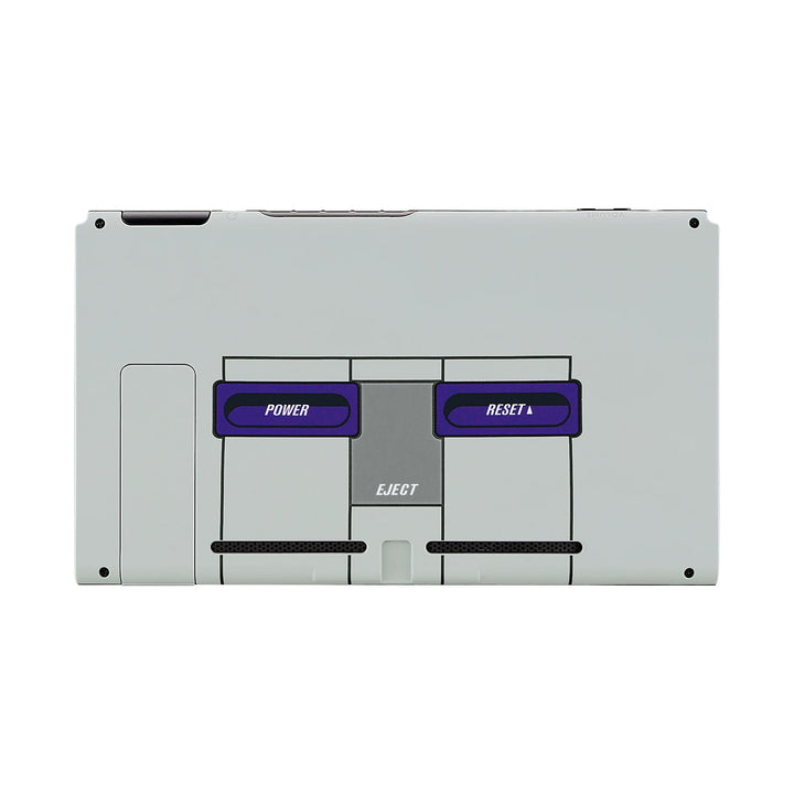 Grip Classics SNES Style Console Back Plate DIY Replacement Shell with Kickstand for NS Switch Console