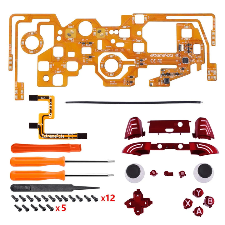 Luminated DTFS (DTF 2.0) LED Kit for Xbox One S/X Controller, Thumbsticks Action Buttons & Classical Symbols Buttons