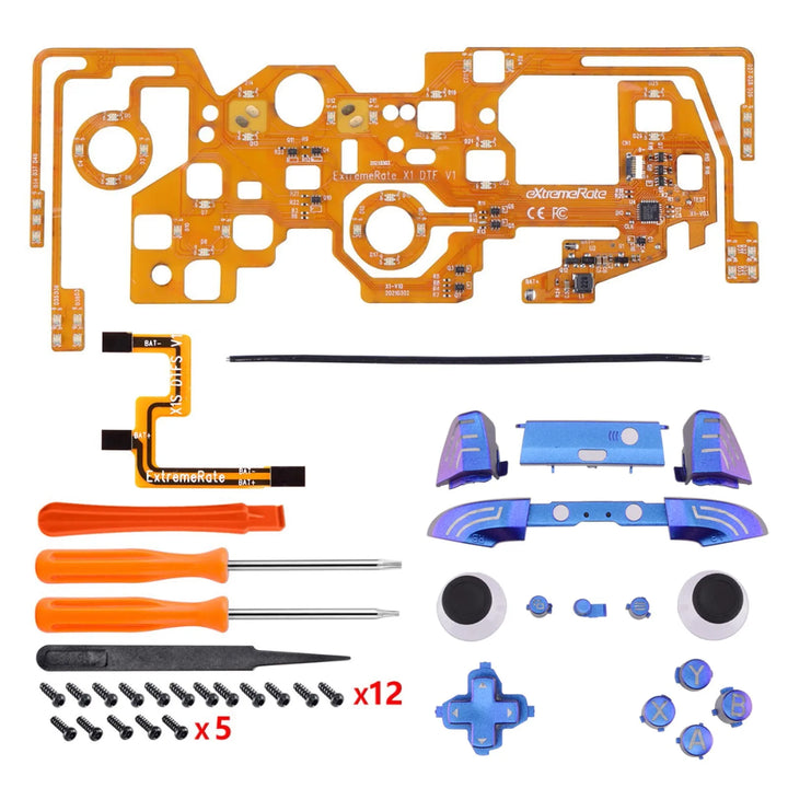 Luminated DTFS (DTF 2.0) LED Kit for Xbox One S/X Controller, Thumbsticks Action Buttons & Classical Symbols Buttons