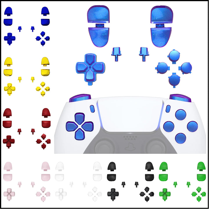 Replacement D-Pad R1 L1 R2 L2 Triggers Face Buttons, Full Set Buttons Compatible with Ps5 Controller BDM-030/040/050