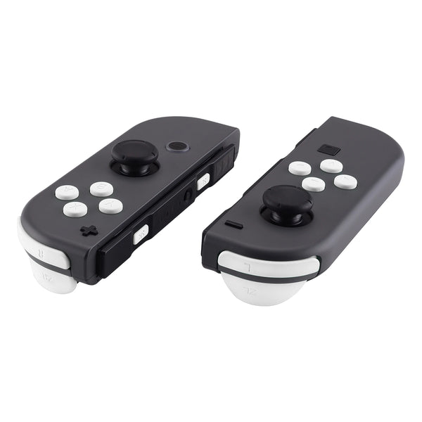 Full Set Buttons with Tools for NS Switch & OLED Joycon, Soft Touch ABXY SR SL L R ZR ZL Trigger - White