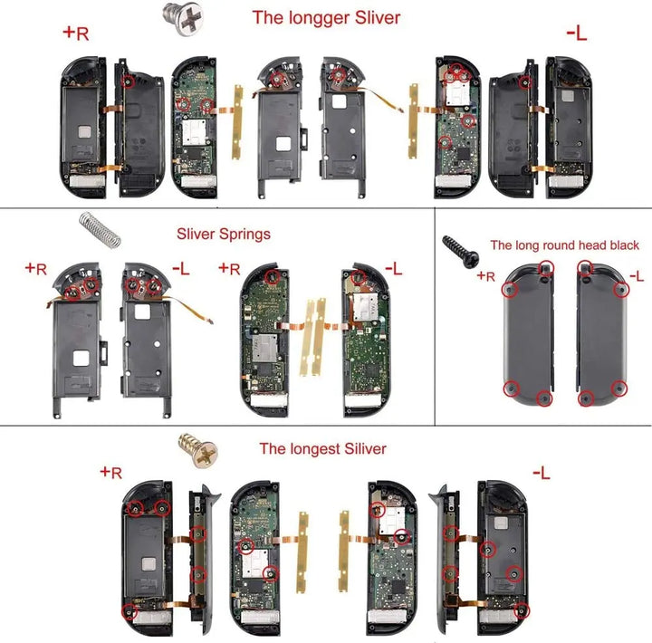 Full Set Buttons with Tools for NS Switch & OLED Joycon, Soft Touch ABXY SR SL L R ZR ZL Trigger - White