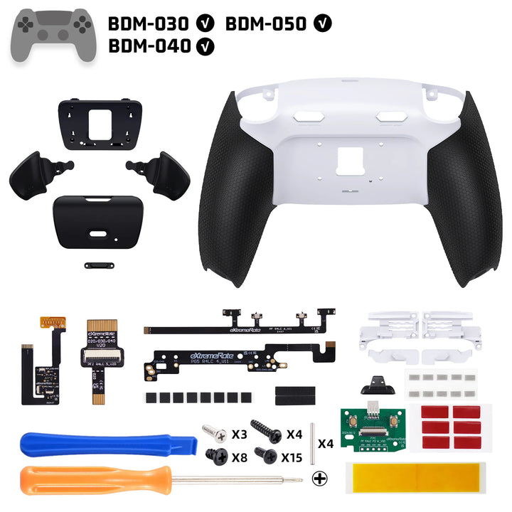 RISE plus MAX Remappable Back Buttons Kit W/Clicky Trigger Stop & Rubberized Grip for Ps5 Controller BDM-030 040 050