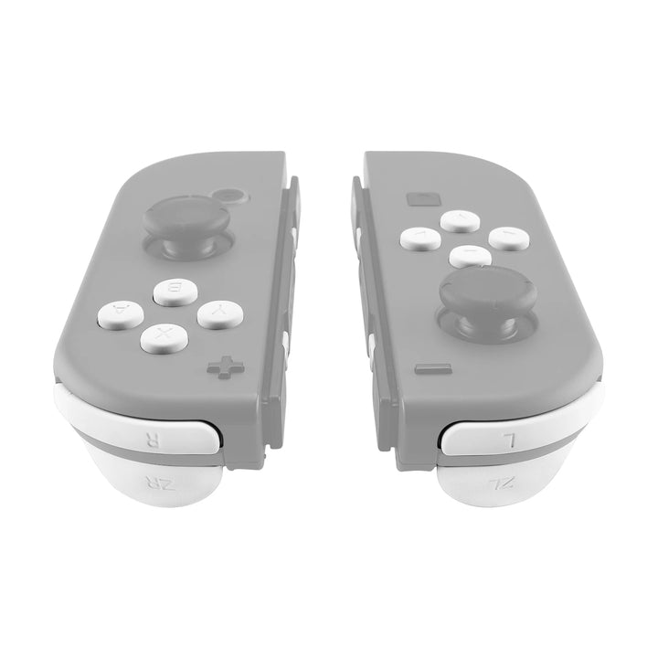 Full Set Buttons with Tools for NS Switch & OLED Joycon, Soft Touch ABXY SR SL L R ZR ZL Trigger - White