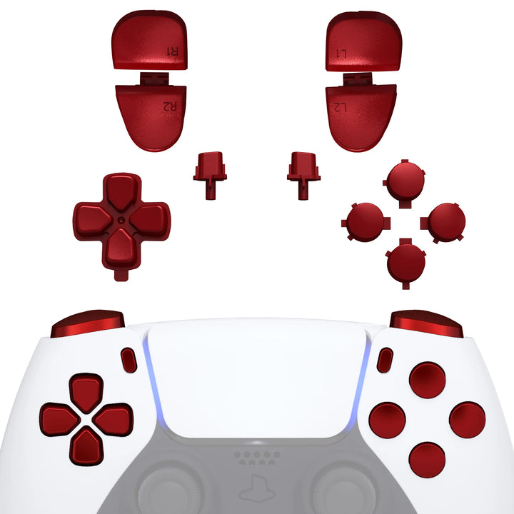 Replacement D-Pad R1 L1 R2 L2 Triggers Face Buttons, Full Set Buttons Compatible with Ps5 Controller BDM-030/040/050