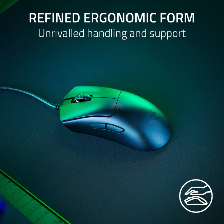 Deathadder V3 Wired Esports Gaming Mouse for PC, Ultra-Lightweight, Ergonomic, 6 Buttons, Black