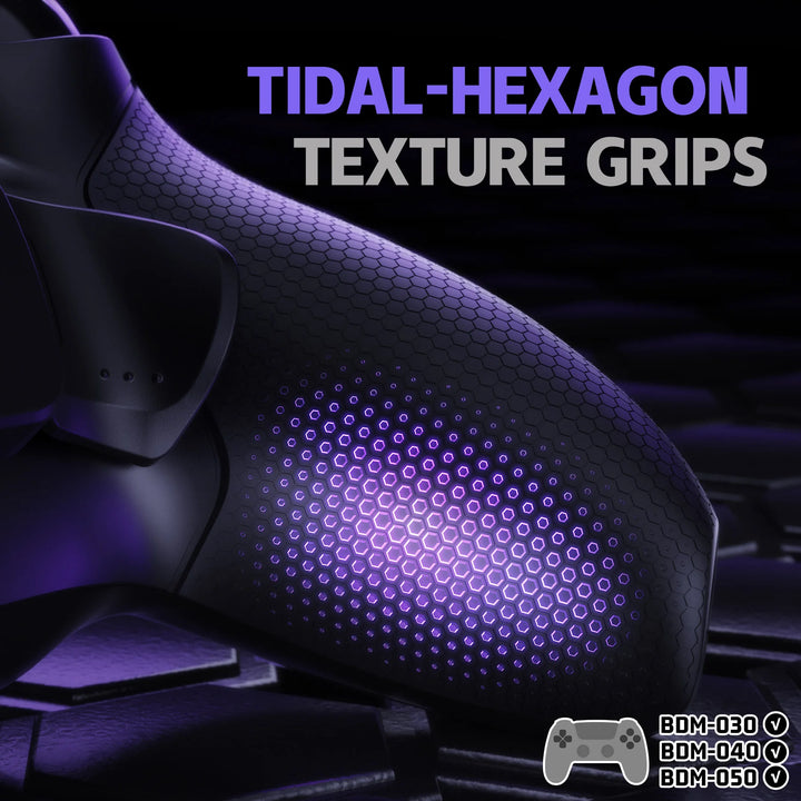 RISE plus MAX Remappable Back Buttons Kit W/Clicky Trigger Stop & Rubberized Grip for Ps5 Controller BDM-030 040 050
