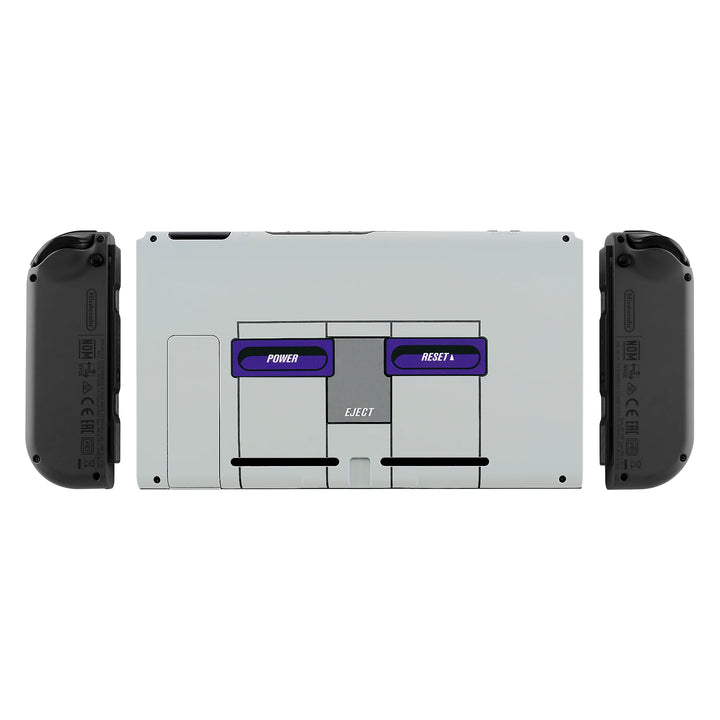 Grip Classics SNES Style Console Back Plate DIY Replacement Shell with Kickstand for NS Switch Console