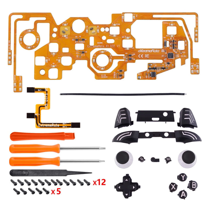 Luminated DTFS (DTF 2.0) LED Kit for Xbox One S/X Controller, Thumbsticks Action Buttons & Classical Symbols Buttons