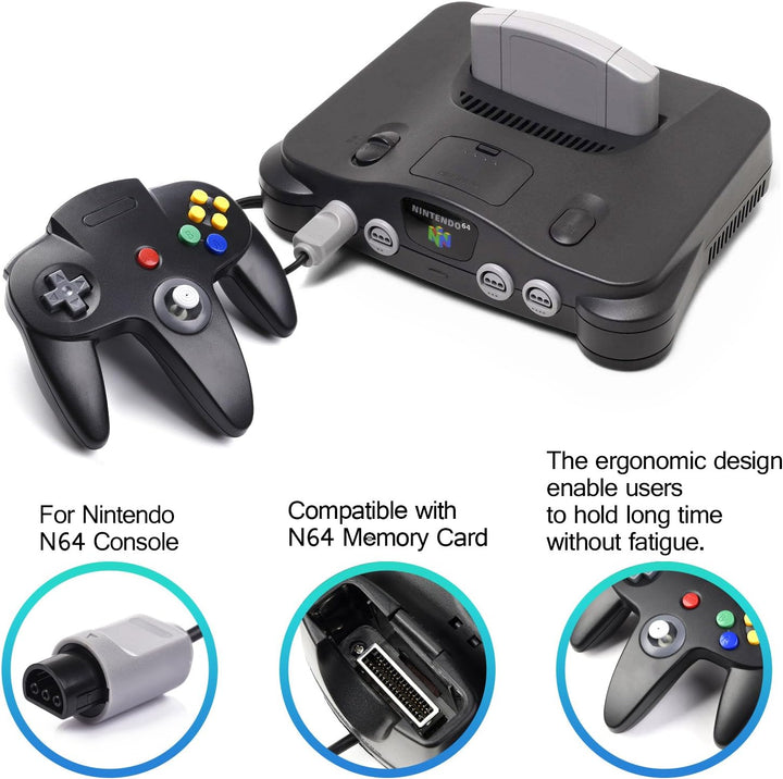 Classic 64 Controller, Game Pad Joystick for 64 - Plug & Play (Non PC USB Version) (Gray)